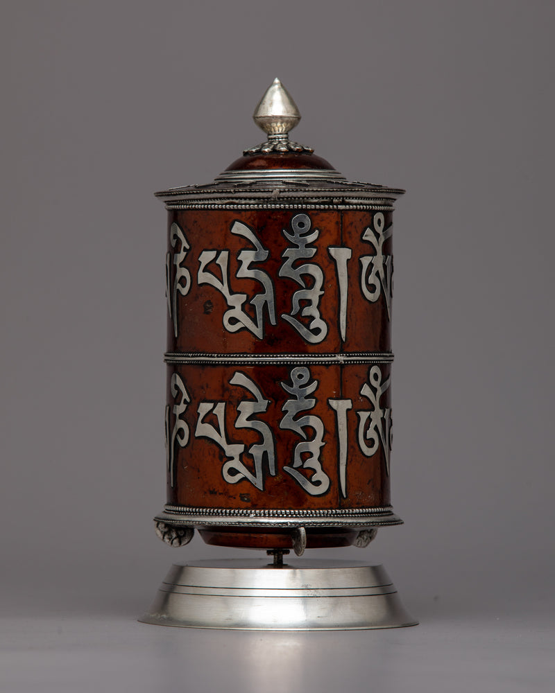 Buddhist Spinning Prayer Wheel | Traditional Handcrafted Tool for Home Altar and Meditation