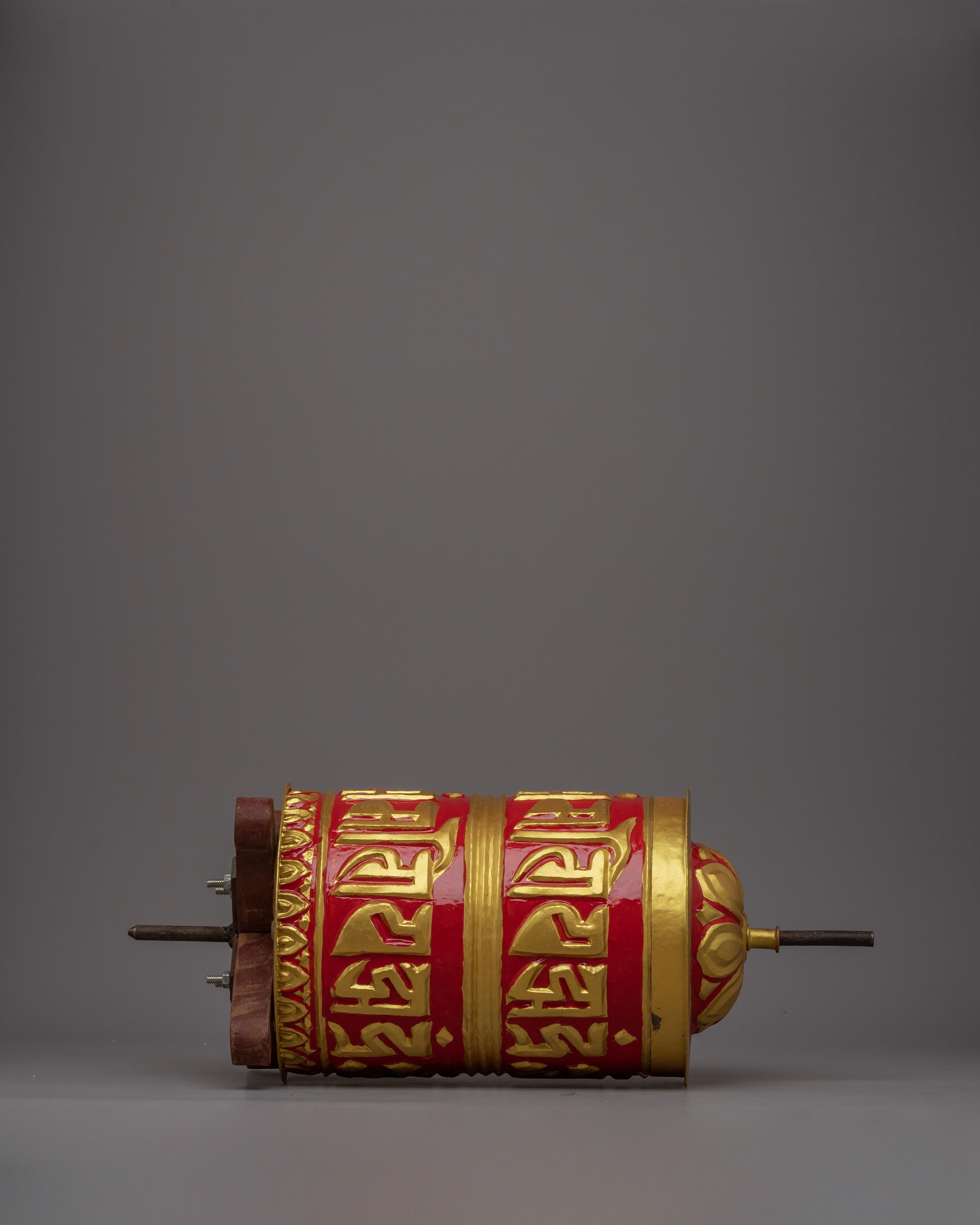 Tebetan Copper Prayer Wheel | Exquisite Handcrafted Buddhist Tool for Home Decor