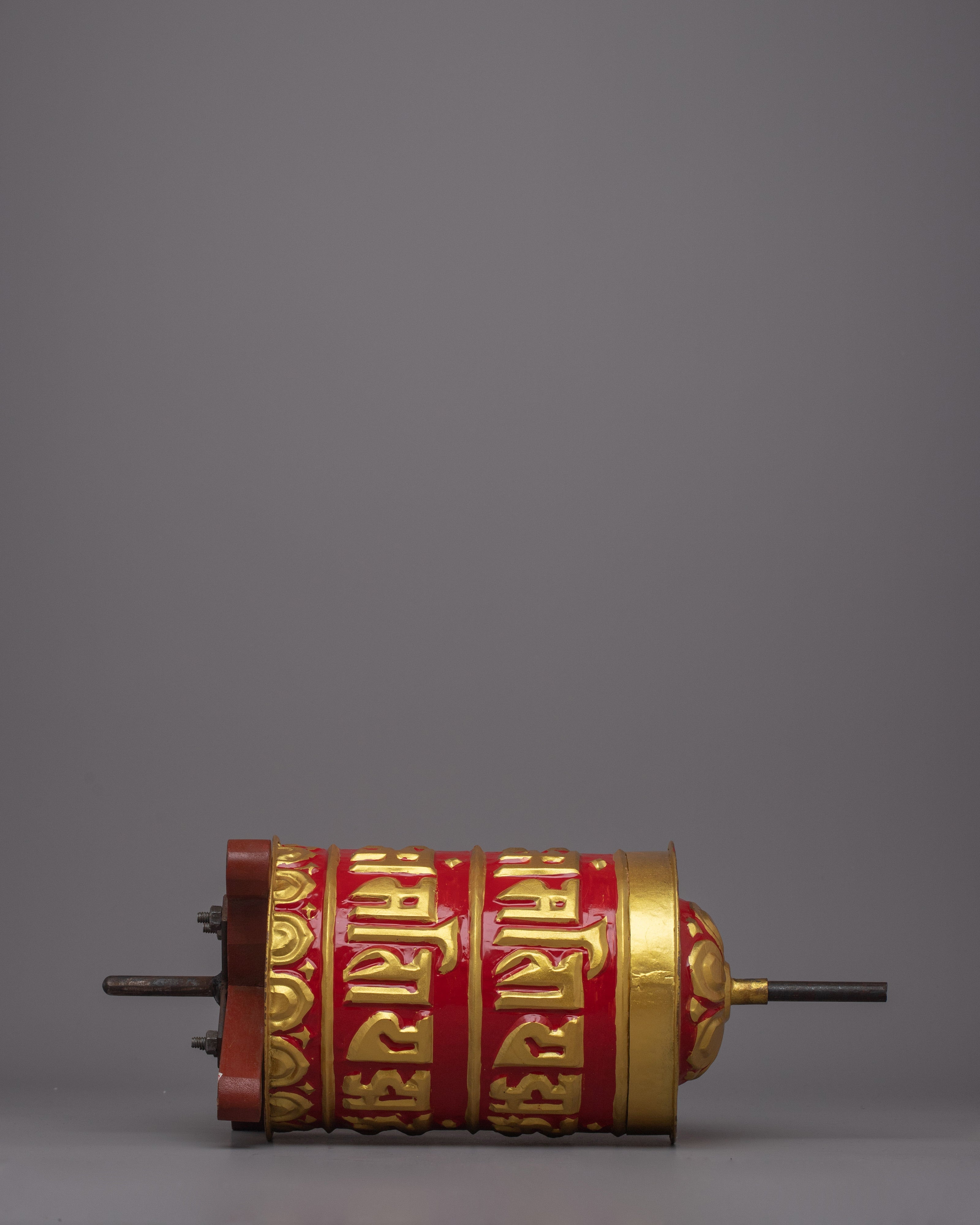 Traditional Prayer Wheel |  Handcrafted Spiritual Tool for Rituals