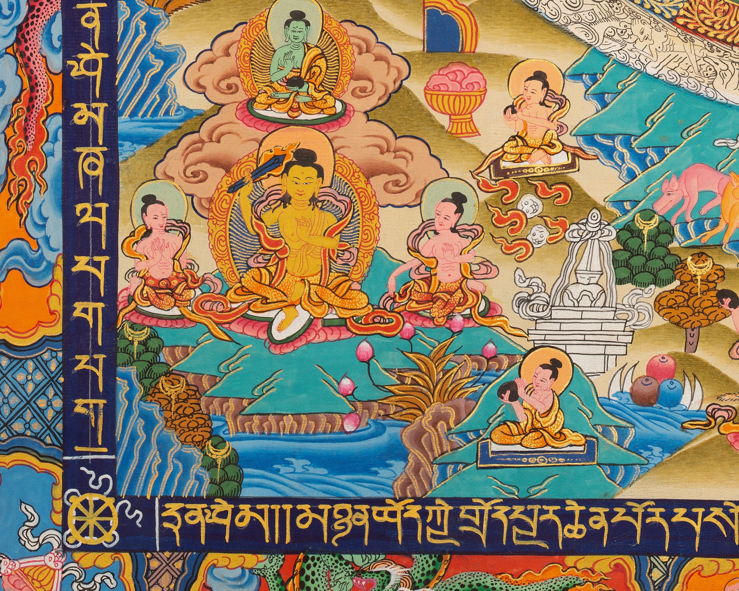 Maitreya Buddha Mandala Thangka | Sacred Art of the Future Buddha