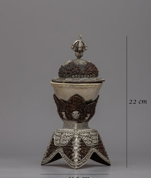 Tibetan Kapala Skull | Sacred Buddhist Ritual Bowls for Spiritual Offering & Ceremonies