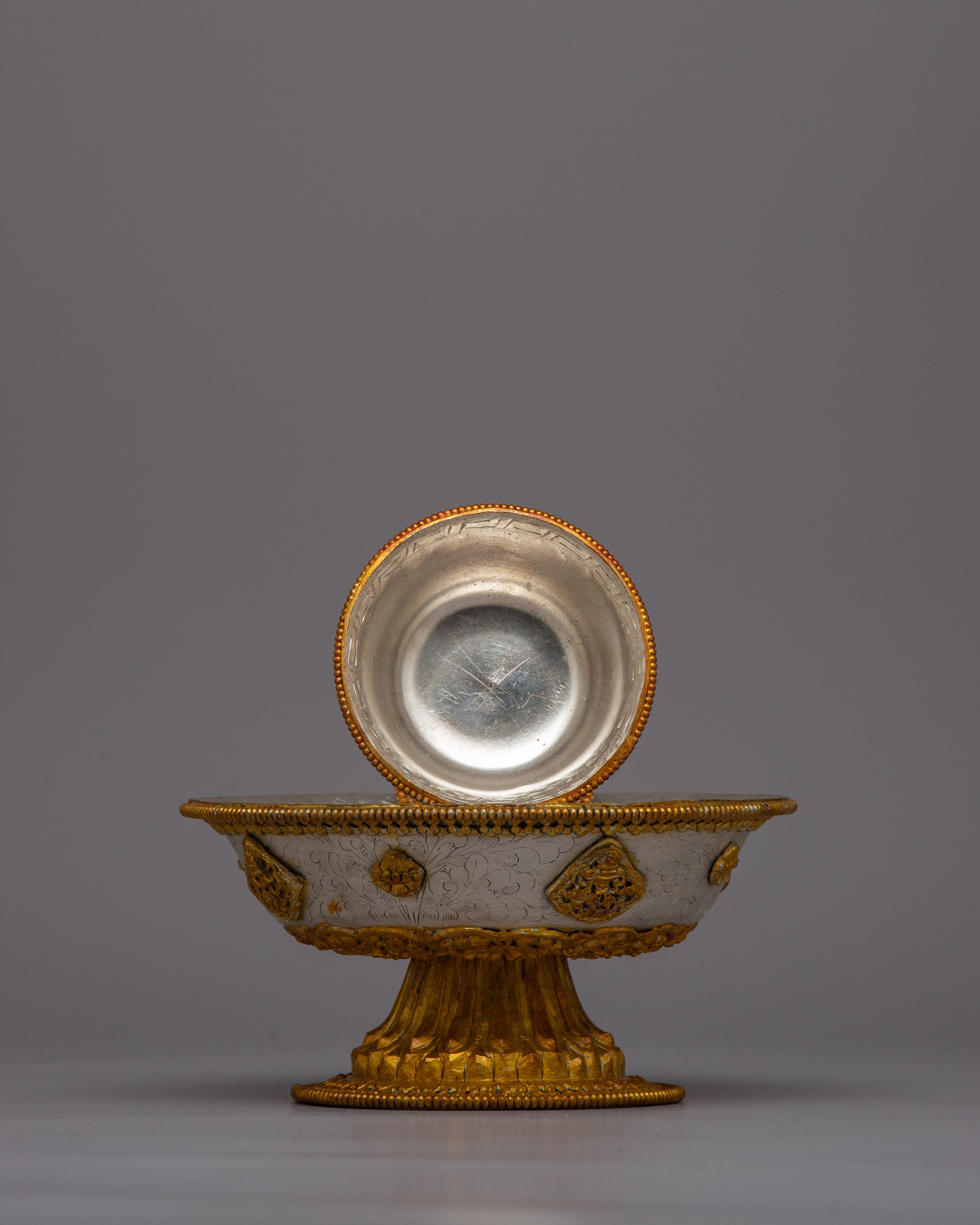 Authentic Tibetan Serkyem |  Offering Vessel for Spiritual Practices