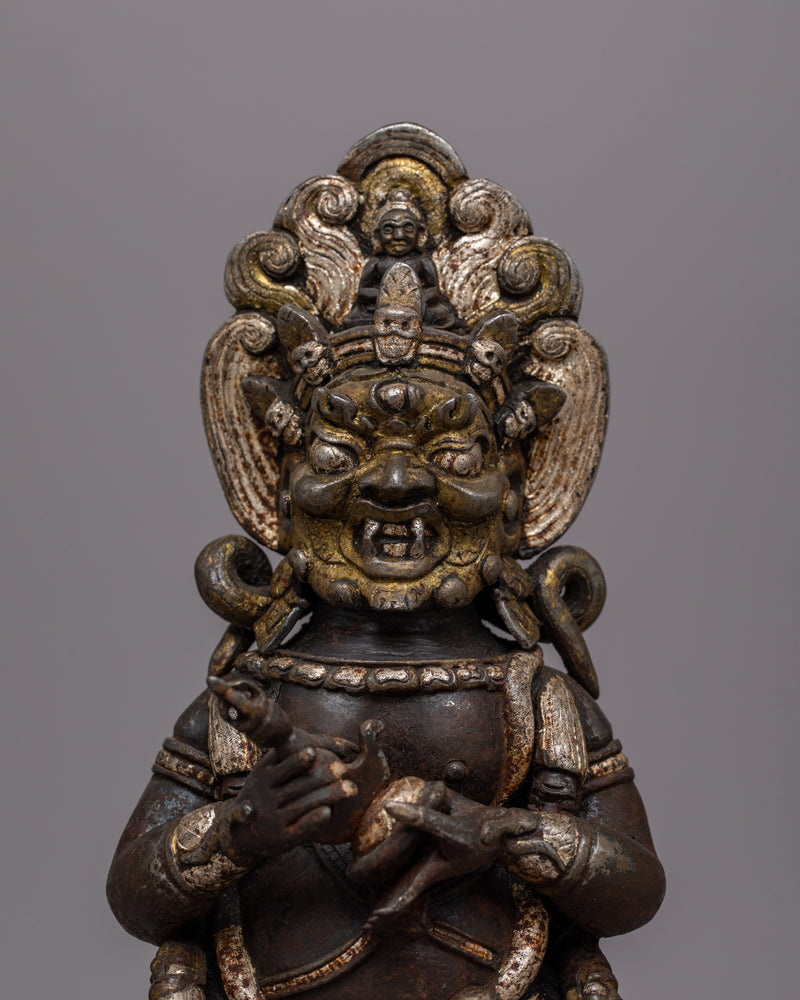 Sakya Mahakala Statue | Religious Sculpture for Enhancing Spiritual Practices and Devotion