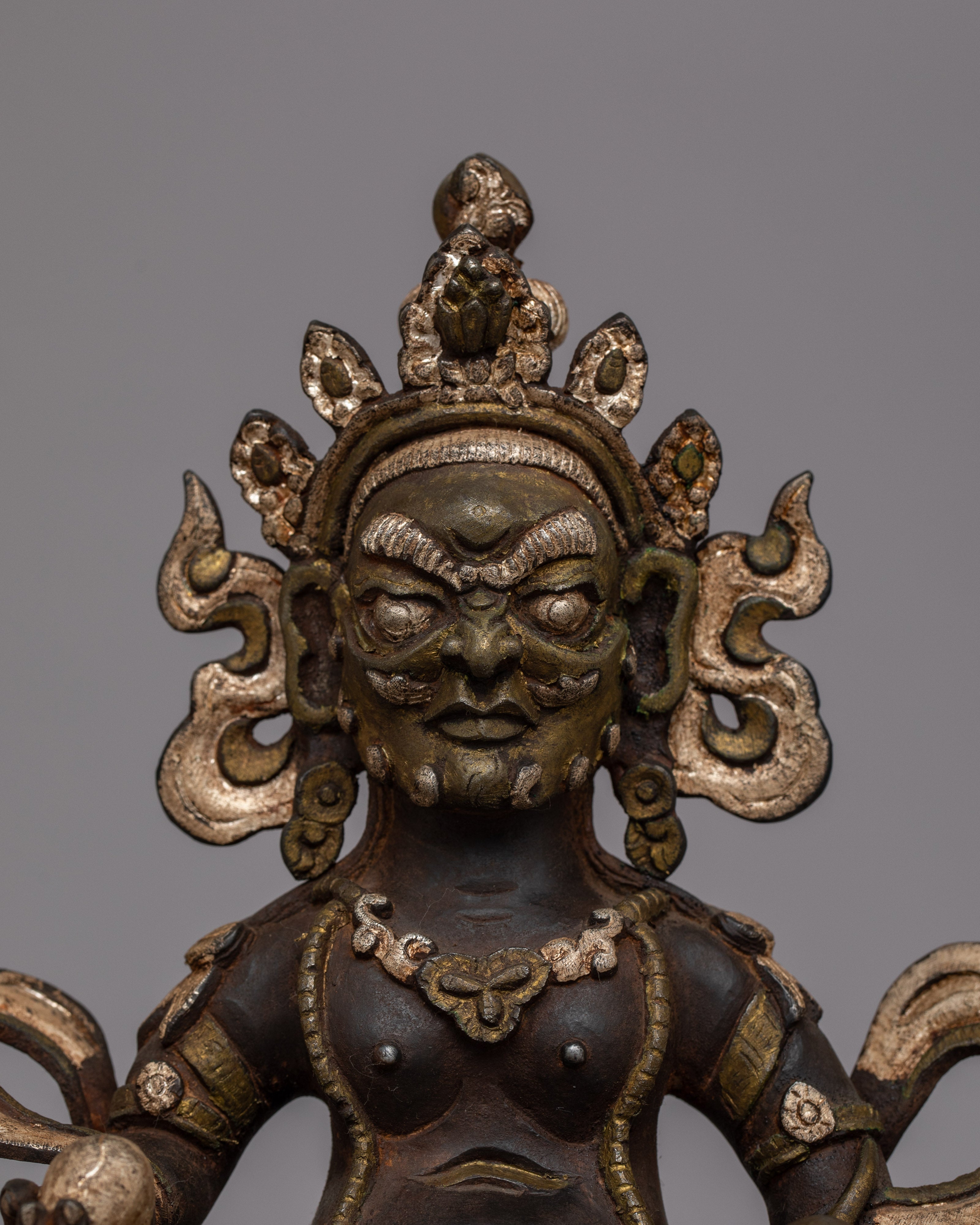 Jambhala Mantra Prayer Statue | Unique Sculpture Infusing Buddhist Wisdom & Prosperity