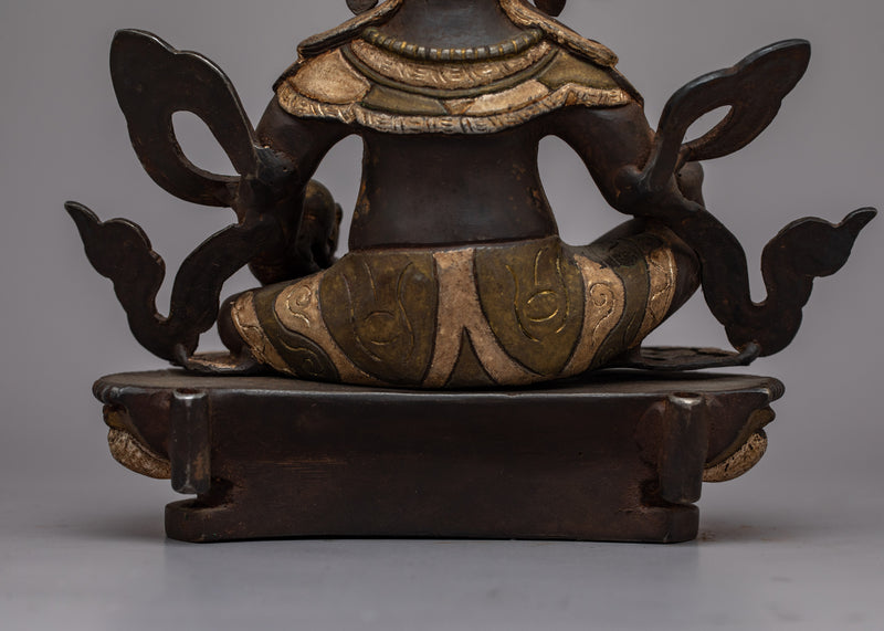 Jambhala Mantra Prayer Statue | Unique Sculpture Infusing Buddhist Wisdom & Prosperity