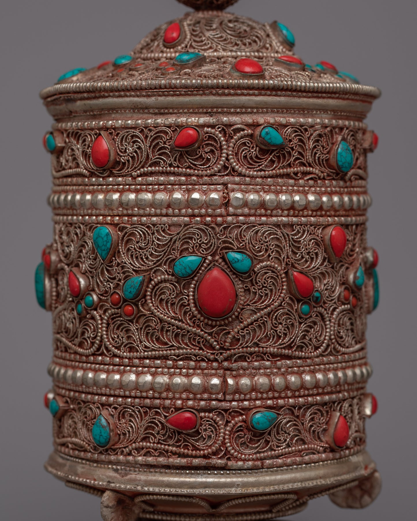 Elegant Prayer Wheel | Handcrafted for Peace and Meditation