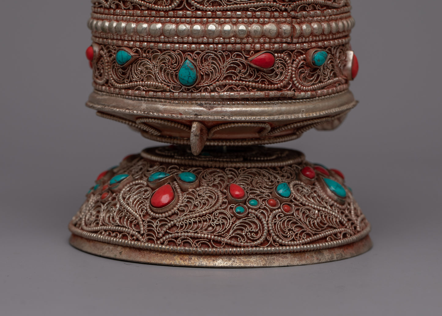 Elegant Prayer Wheel | Handcrafted for Peace and Meditation