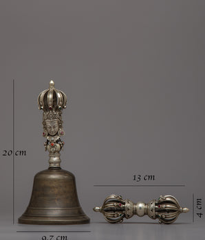 Tibetan Vajra and Bell Set | Sacred Instruments Enhancing Meditation & Spiritual Practices