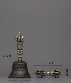 Buddhist Bell and Vajra Set | Sacred Instruments Symbolizing Spiritual Power and Ritual Purity