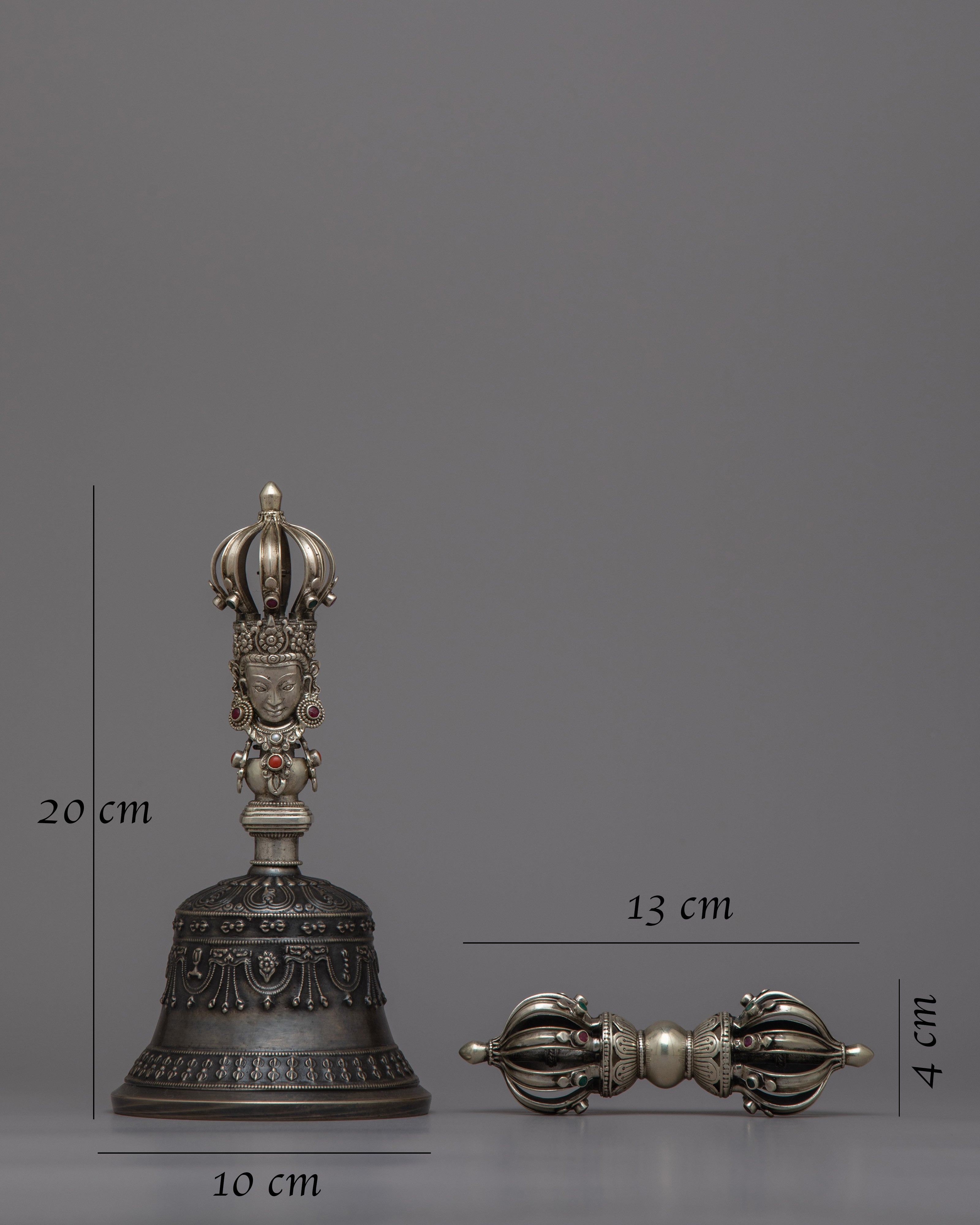Buddhist Bell and Vajra Set | Sacred Instruments Symbolizing Spiritual Power and Ritual Purity
