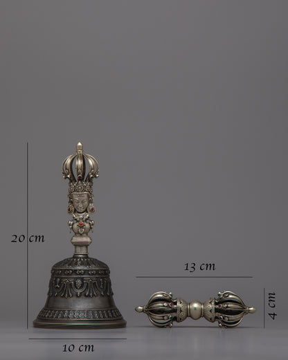 Buddhist Bell and Vajra Set | Sacred Instruments Symbolizing Spiritual Power and Ritual Purity