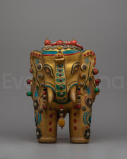 Elephant Wood Statue 