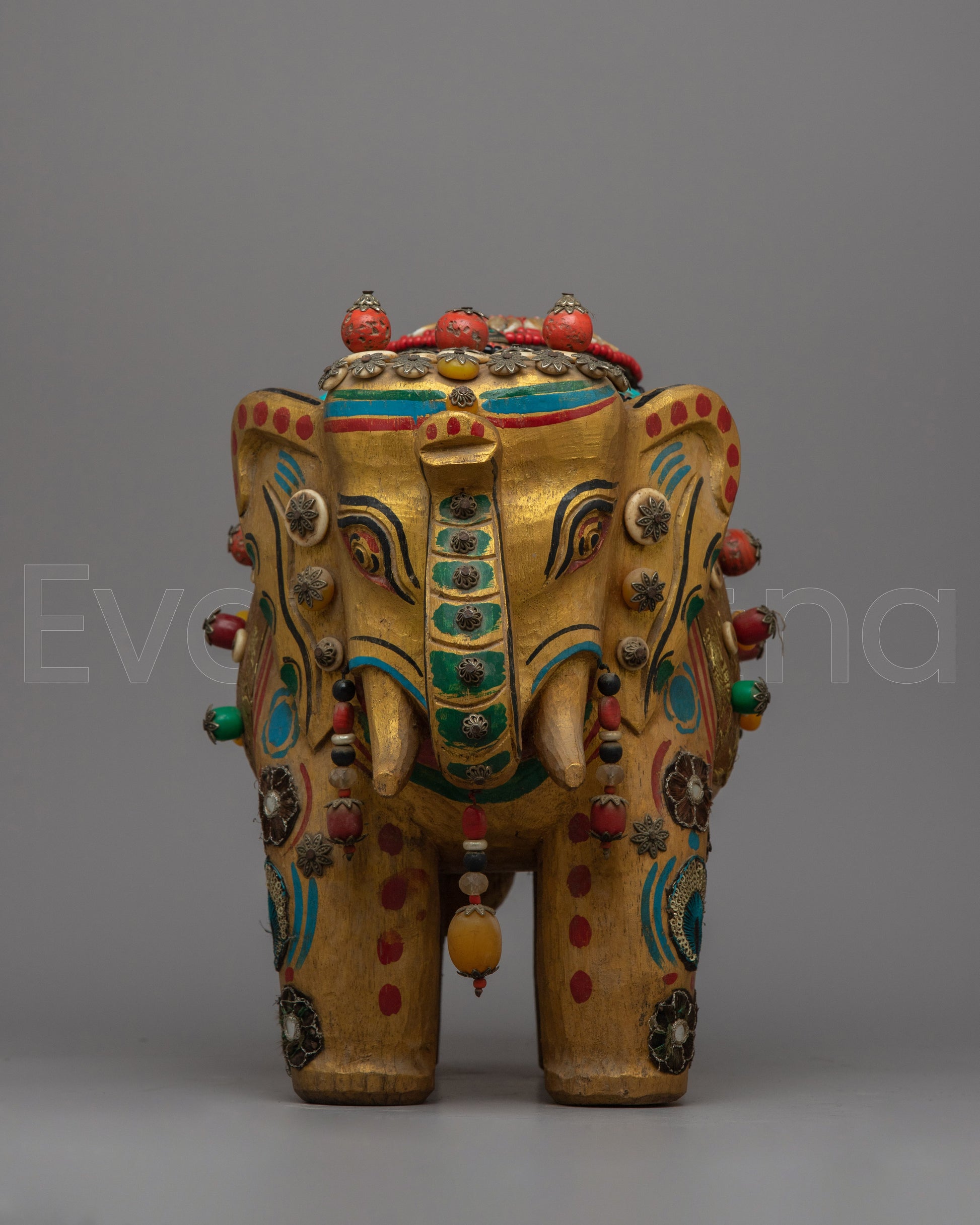 Elephant Wood Statue 