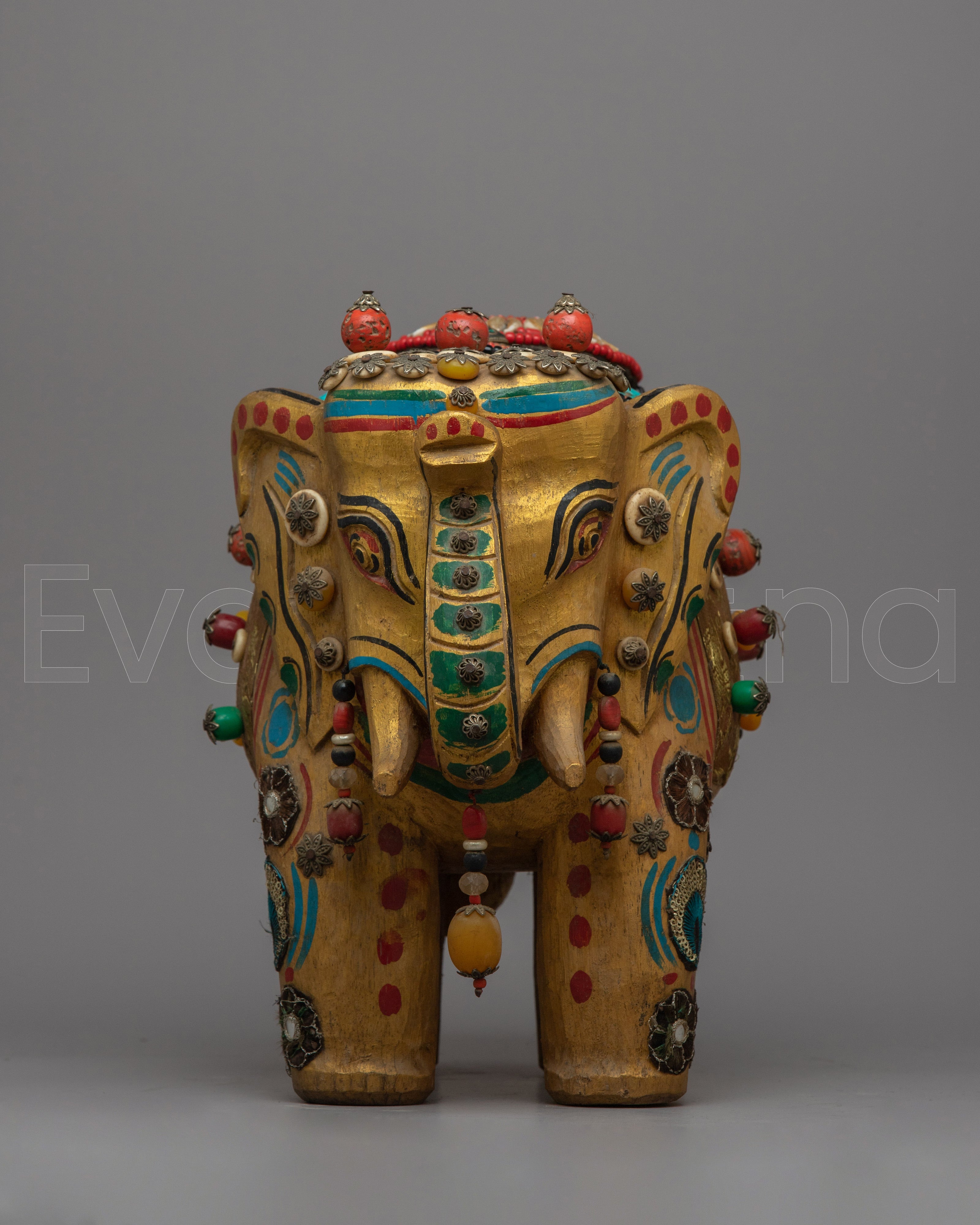 Elephant Wood Statue 