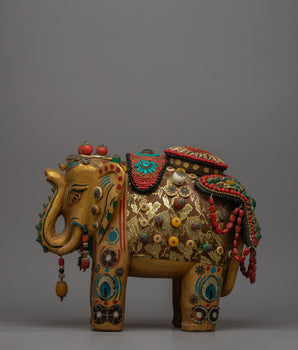 Elephant Wood Statue