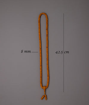 Artificial Amber Mala Beads | Perfect for Meditation and Spiritual Practice