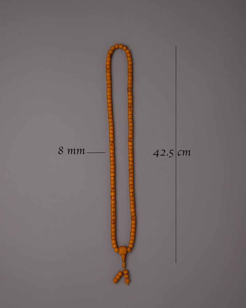 Artificial Amber Mala Beads | Perfect for Meditation and Spiritual Practice