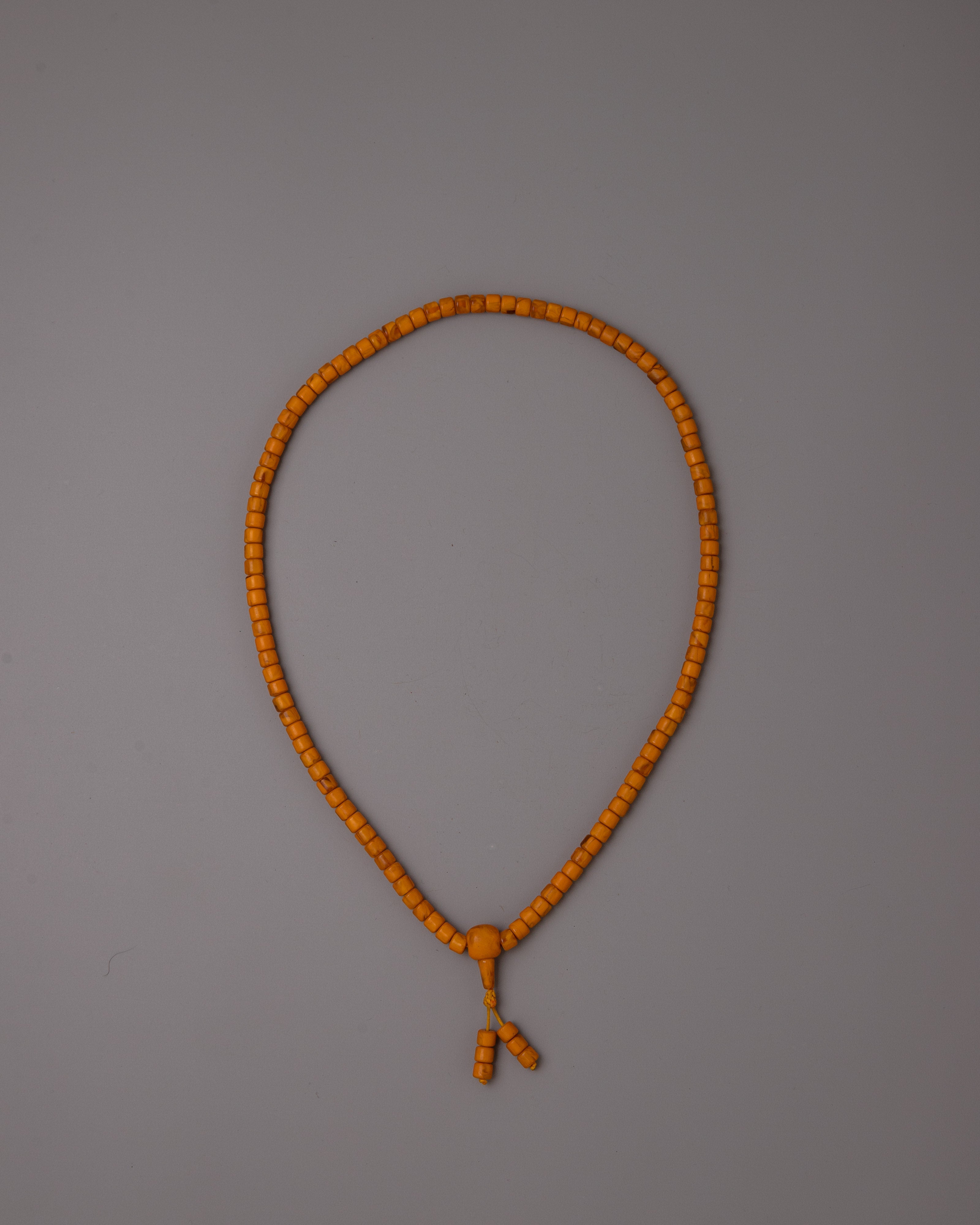 Artificial Amber Mala Beads | Perfect for Meditation and Spiritual Practice