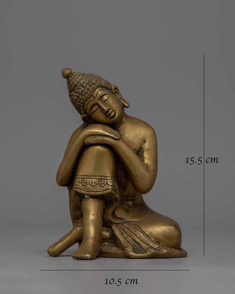 Buddha Resting on Knee Statue | Enhance Your Space with Tranquil Energy