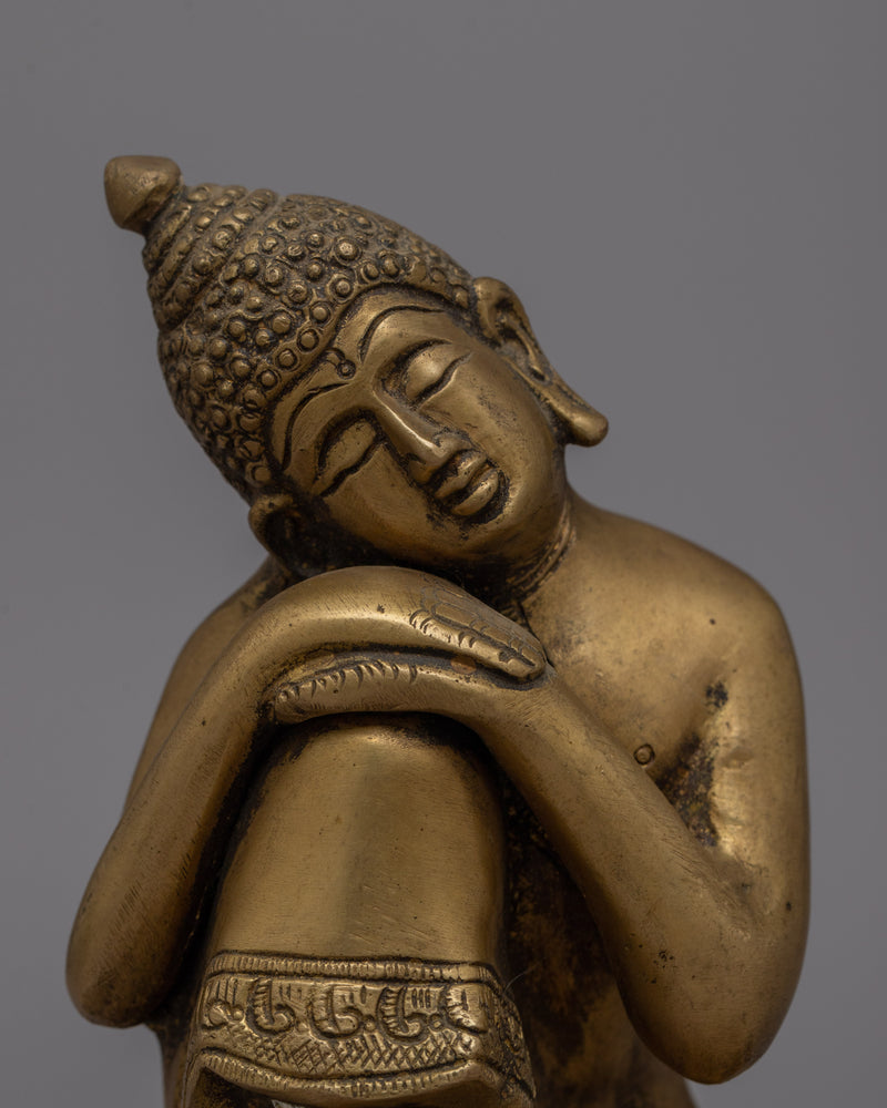 Buddha Resting on Knee Statue | Enhance Your Space with Tranquil Energy