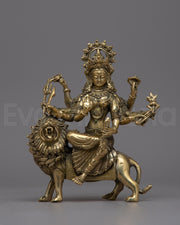 Durga Maa Brass Statue 