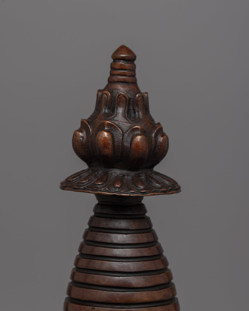 Sacred Copper Stupa | A Beautiful Addition to Temples, Altars, and Meditation Rooms