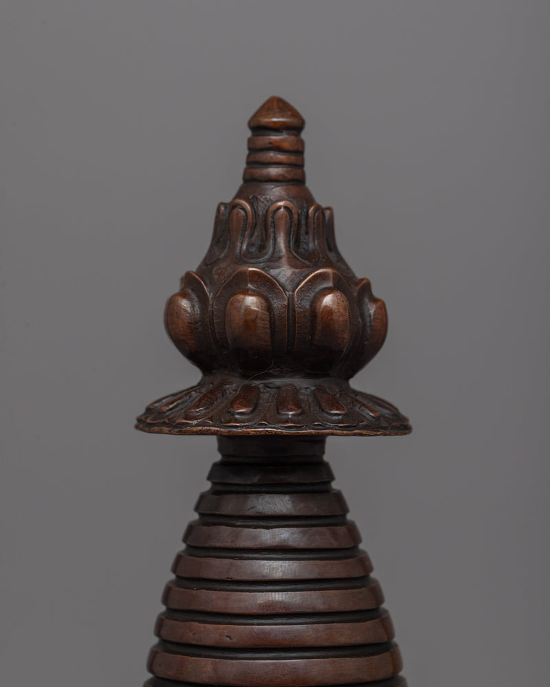 Sacred Copper Stupa | A Beautiful Addition to Temples, Altars, and Meditation Rooms