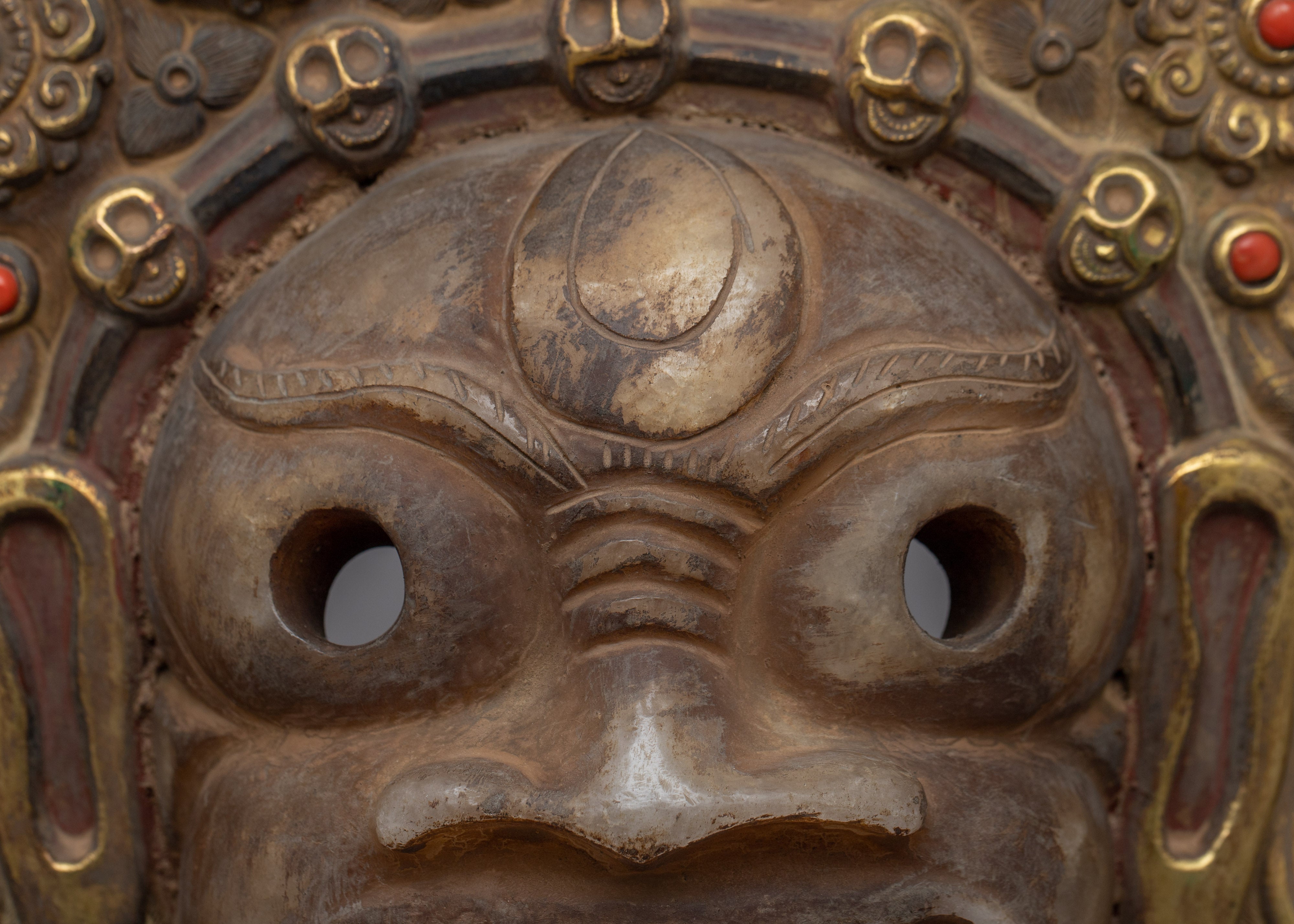 Bhairav Mask Wall Hanging | Fierce Protector for Spiritual Devotion and Home Decor