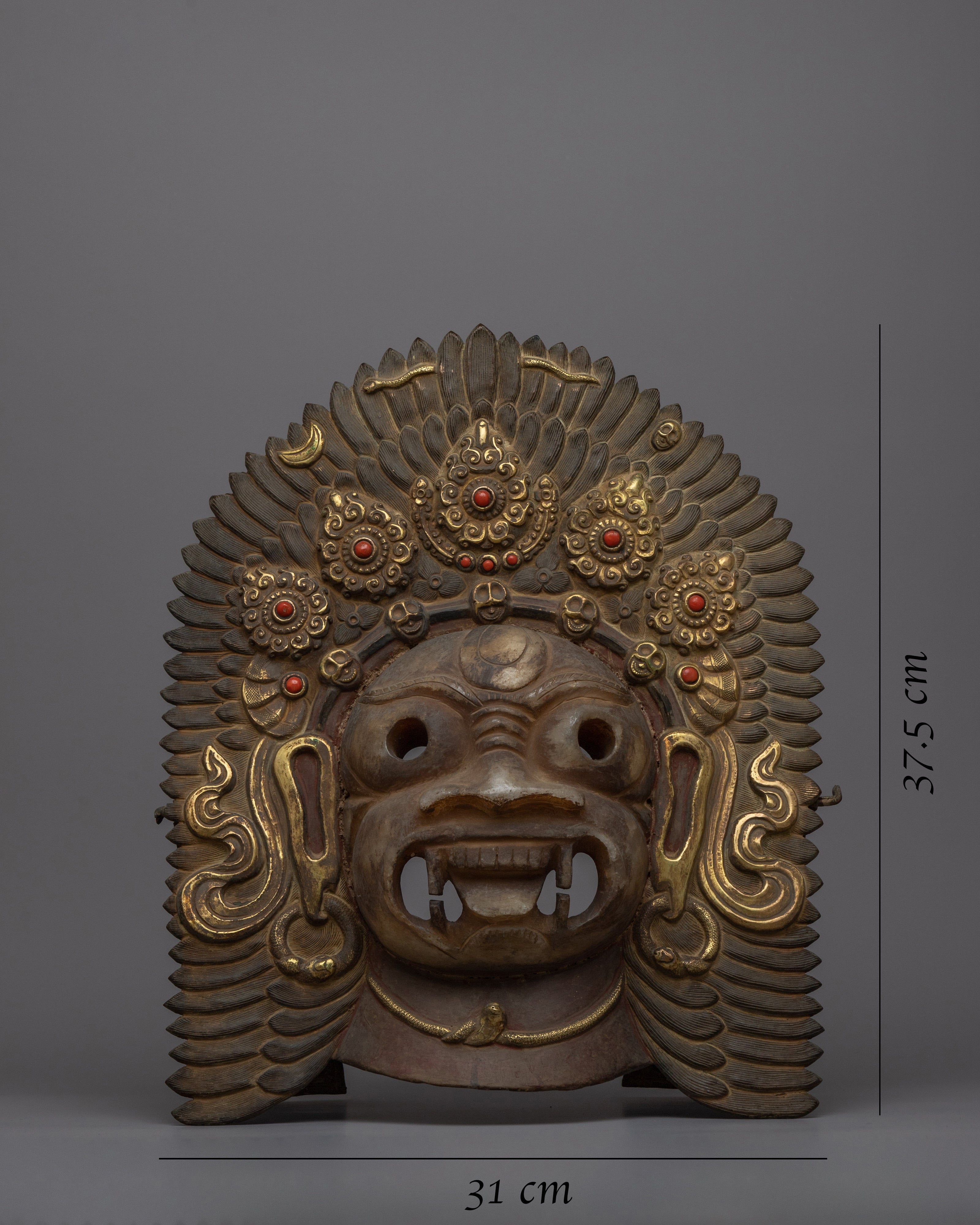 Bhairav Mask Wall Hanging | Fierce Protector for Spiritual Devotion and Home Decor