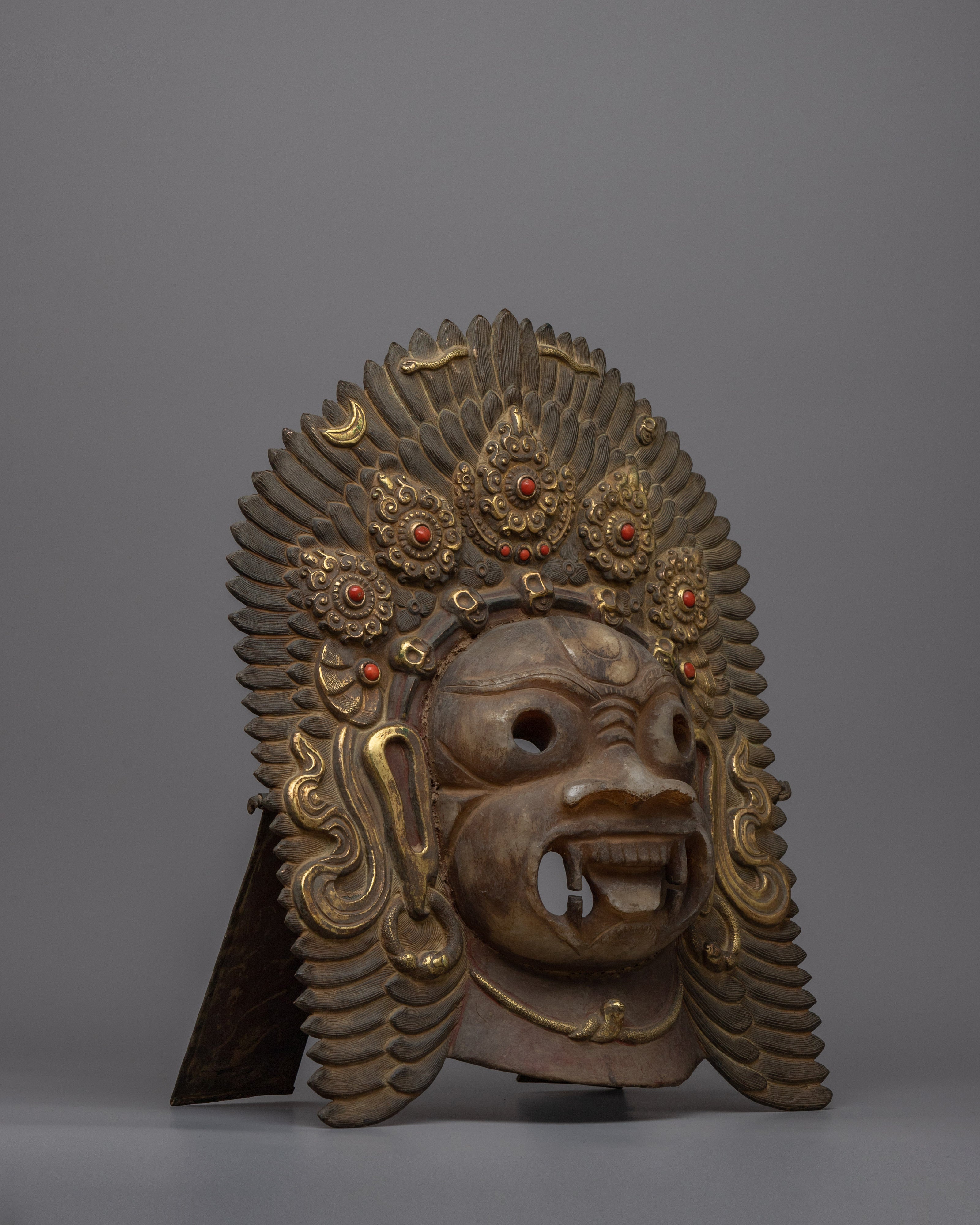 Bhairav Mask Wall Hanging | Fierce Protector for Spiritual Devotion and Home Decor