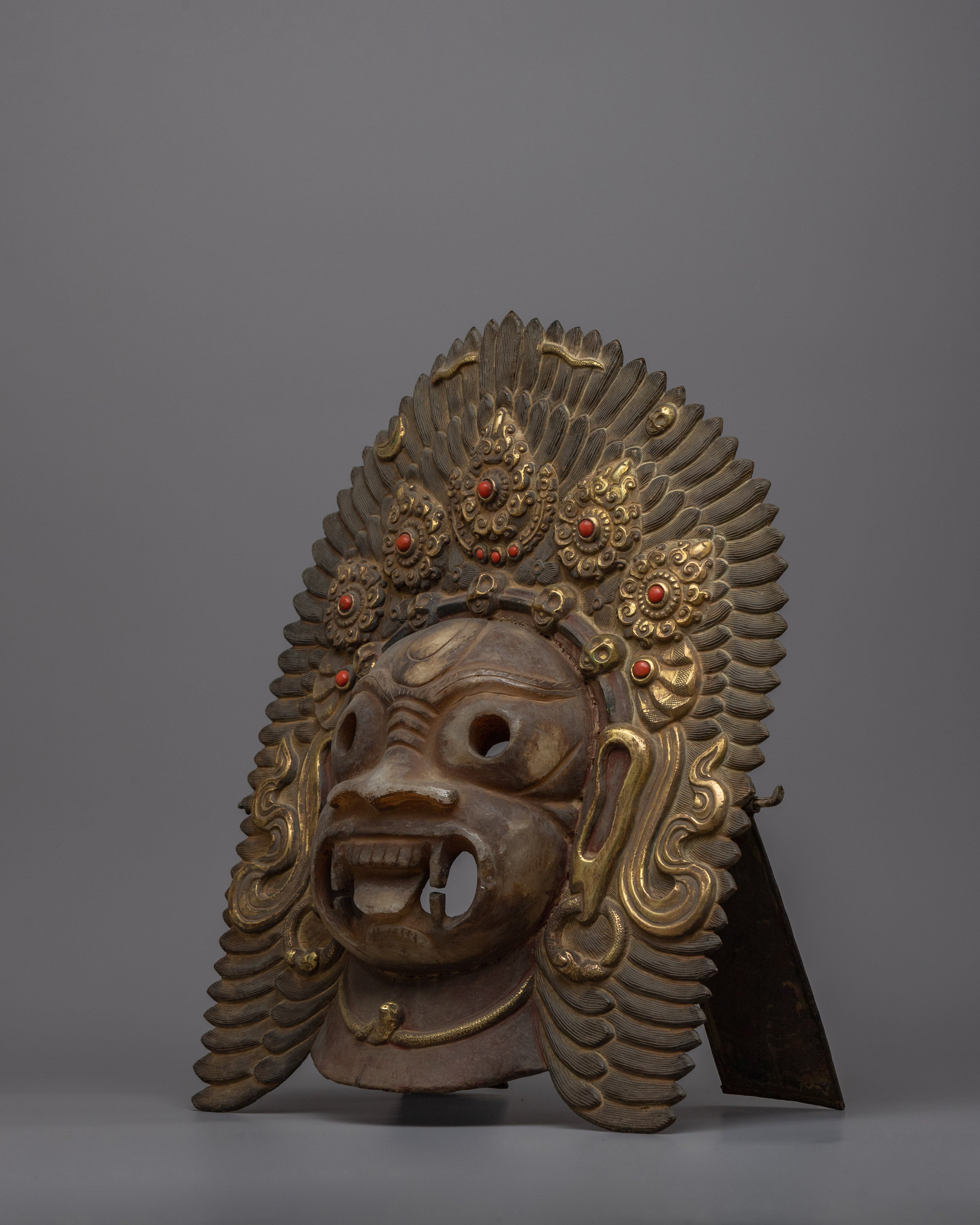 Bhairav Mask Wall Hanging | Fierce Protector for Spiritual Devotion and Home Decor