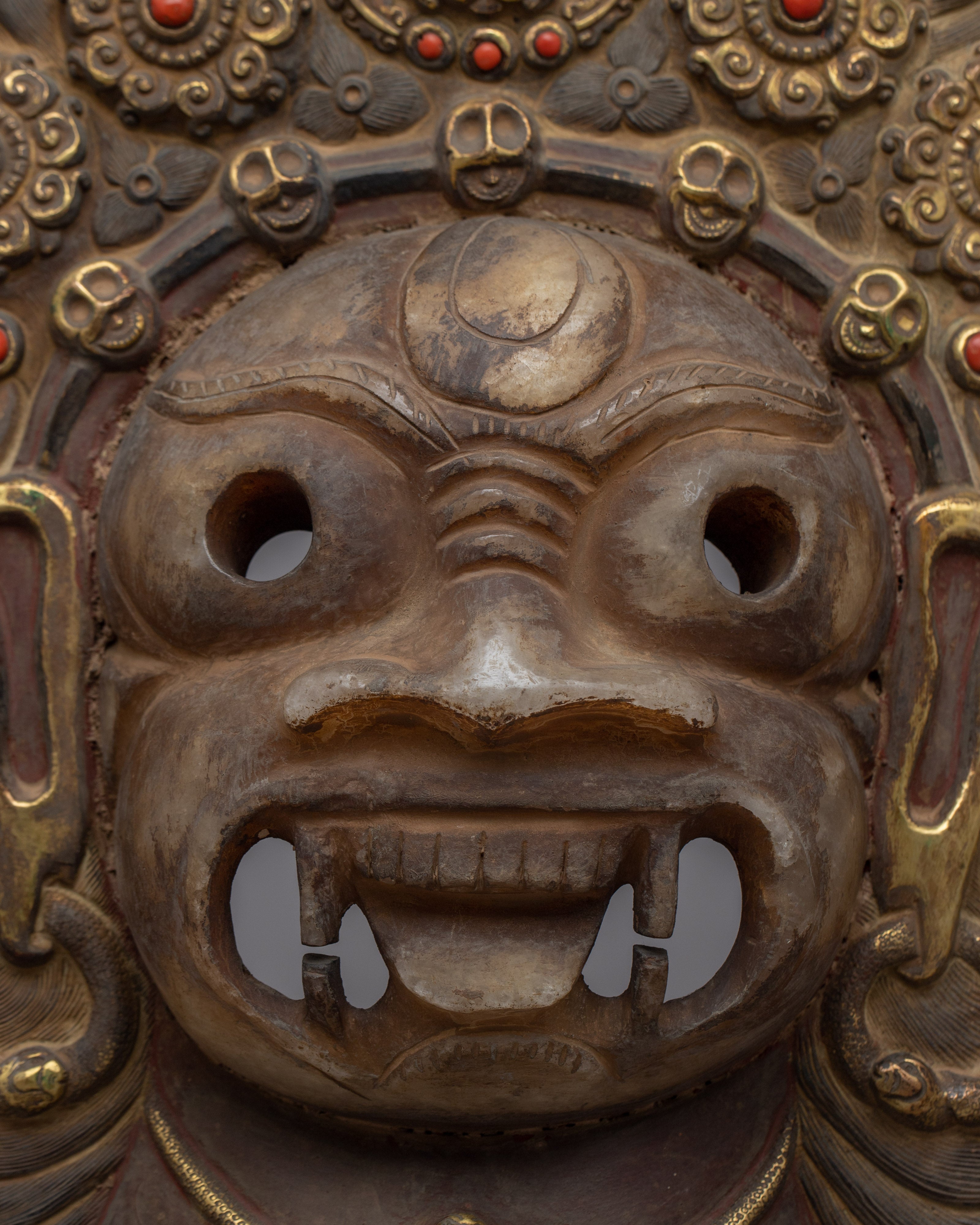Bhairav Mask Wall Hanging | Fierce Protector for Spiritual Devotion and Home Decor