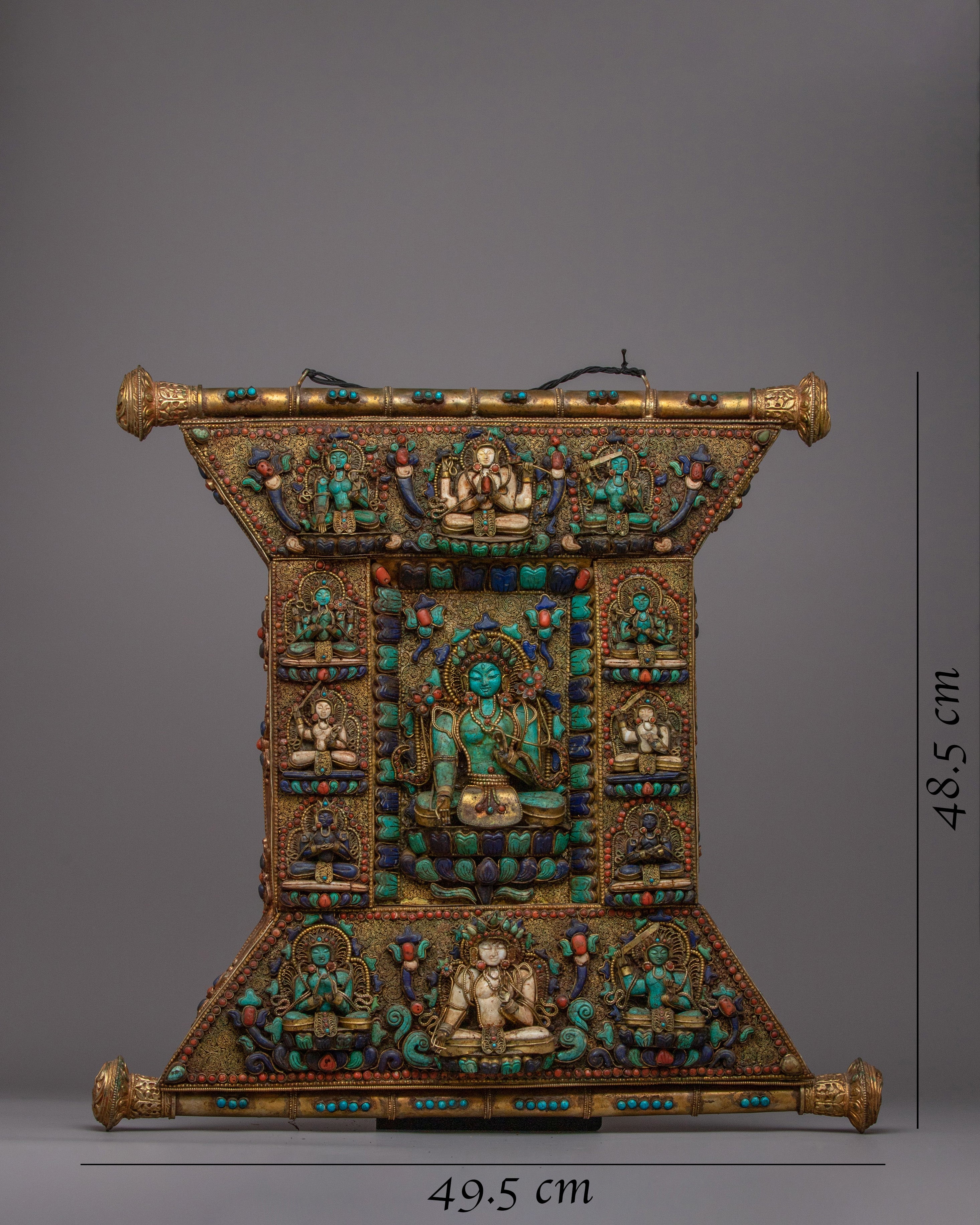 Wall Hanging of Tibetan Buddhist Deities | Unique Handcrafted Art of Buddhist Serenity