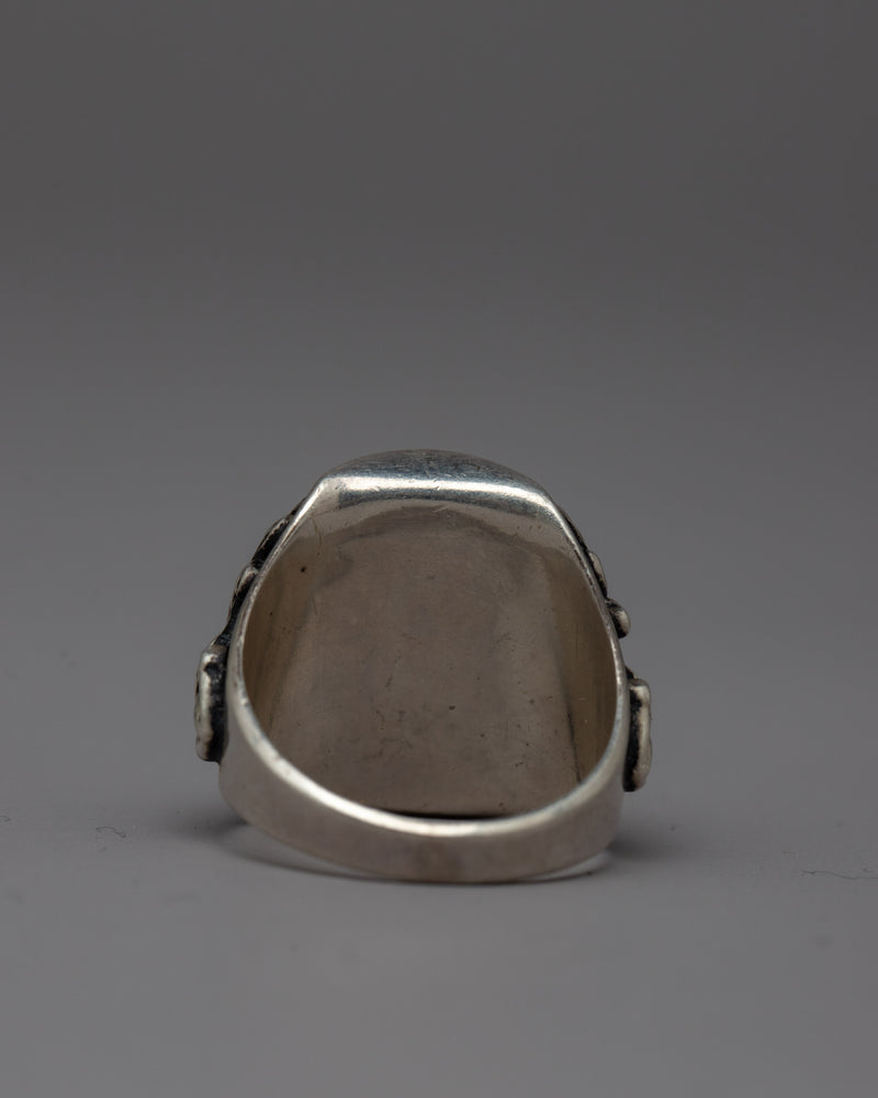 Tibetan Buddhist Ring | Handcrafted Ring with Spiritual Significance