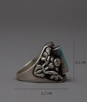 Tibetan Buddhist Ring | Handcrafted Ring with Spiritual Significance