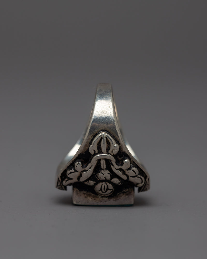 Tibetan Buddhist Ring | Handcrafted Ring with Spiritual Significance