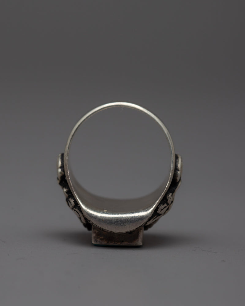 Tibetan Buddhist Ring | Handcrafted Ring with Spiritual Significance