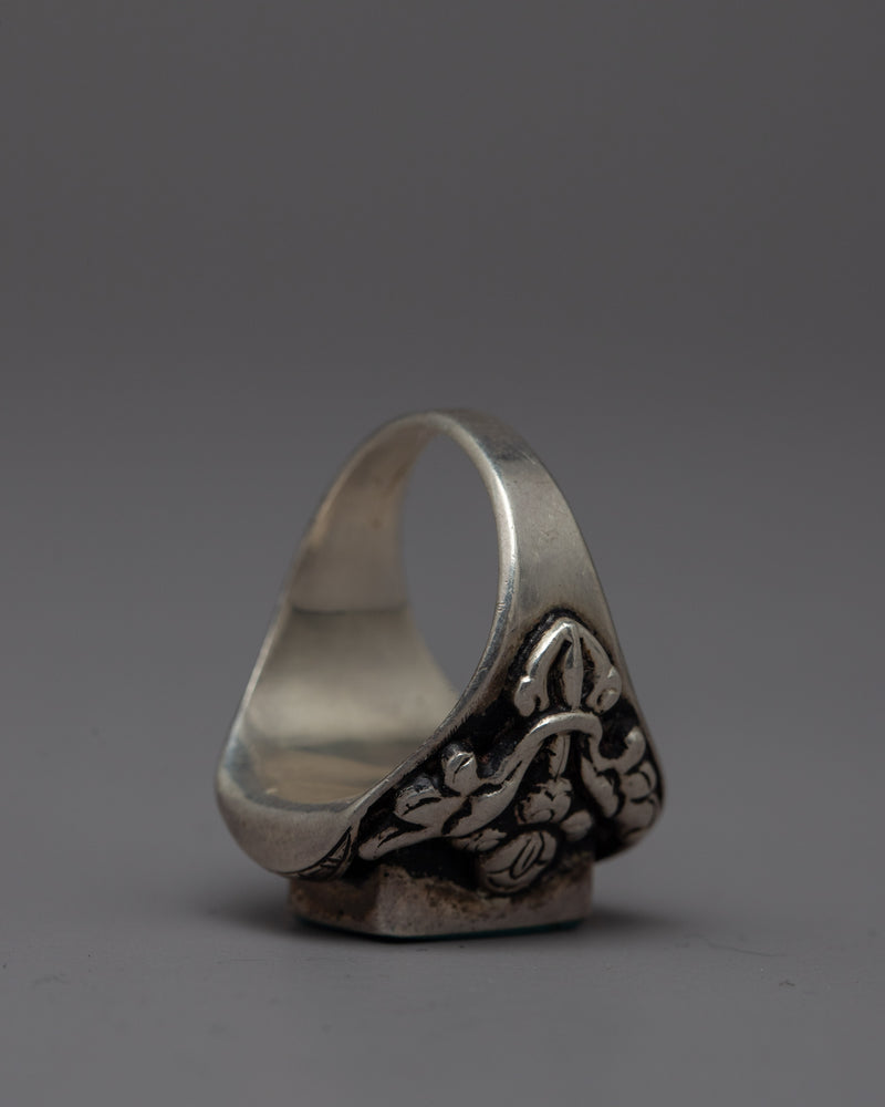 Tibetan Buddhist Ring | Handcrafted Ring with Spiritual Significance