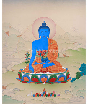 Himalayan Medicine Buddha Thangka
