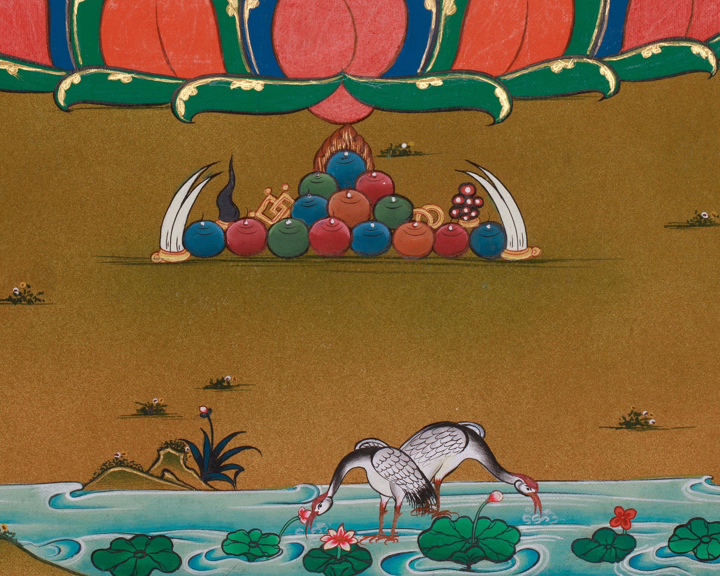 White Tara Sacred Thangka | Tibetan Artwork of Compassion, Healing, and Longevity