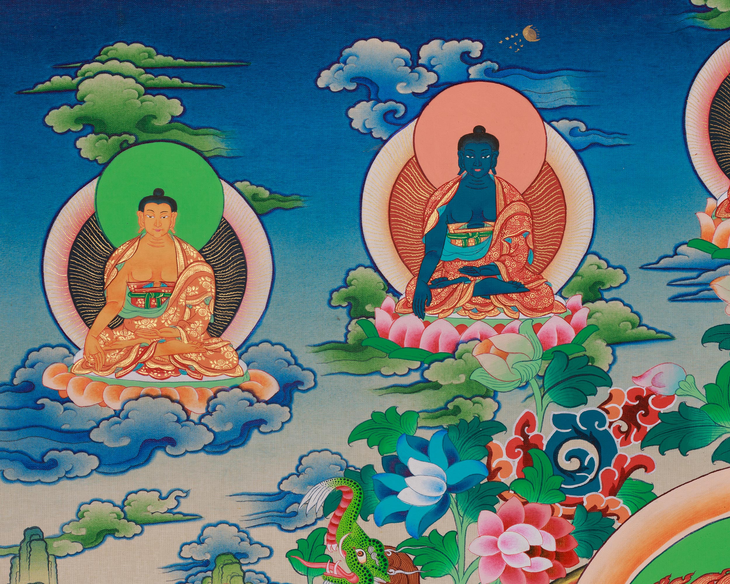 Vajrayana deity Manjushri Art | Bodhisattva of Transcendent Wisdom