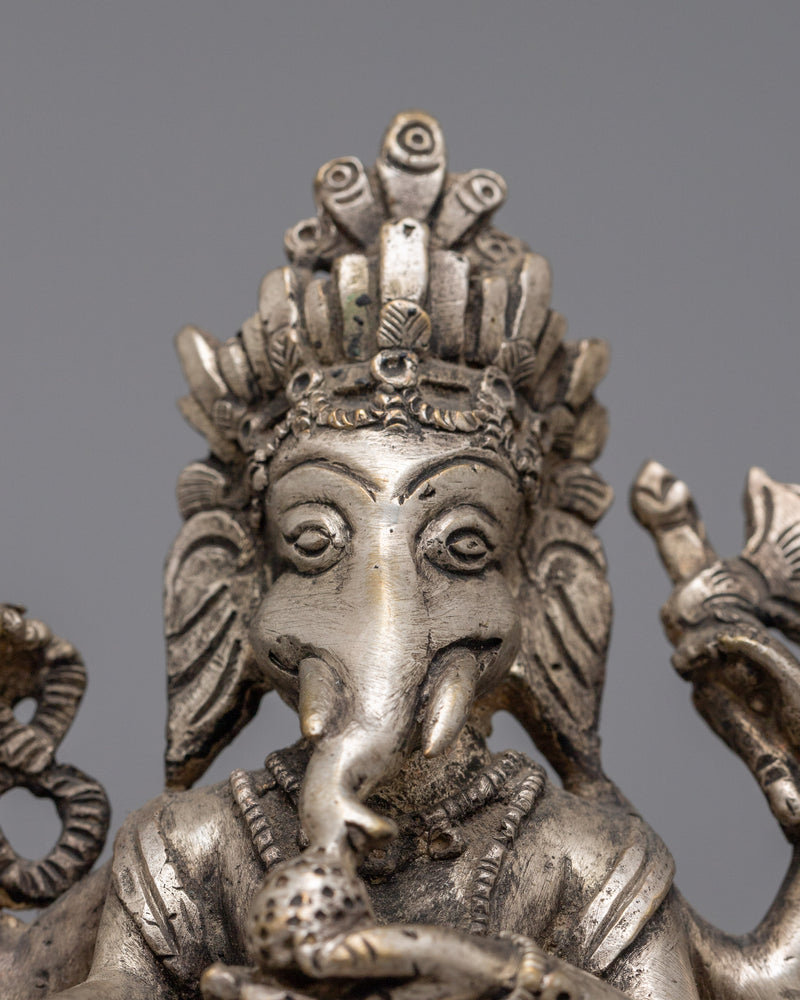 Traditional Ganesh Statue | Handcrafted with Copper and Unique Detailing