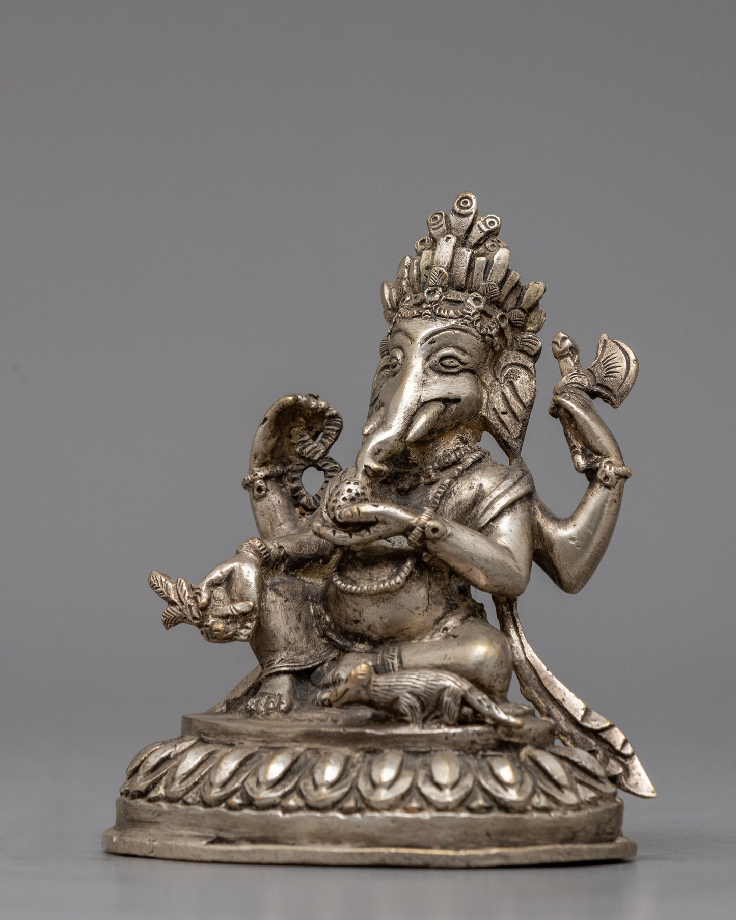 Traditional Ganesh Statue | Handcrafted with Copper and Unique Detailing