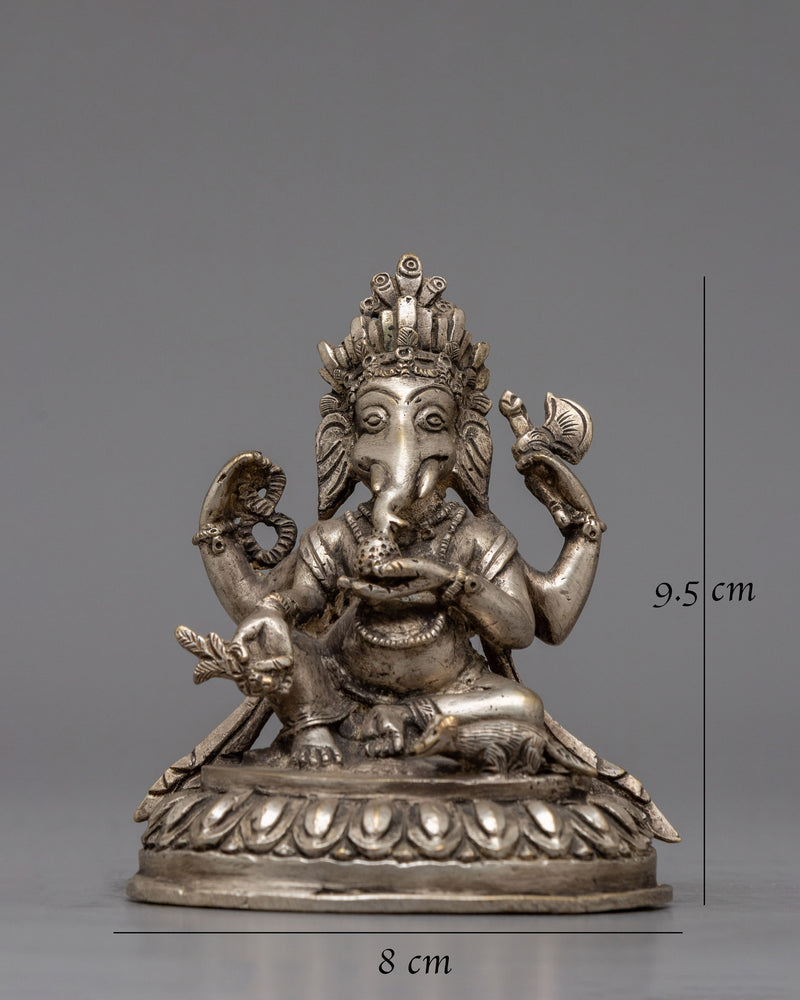 Traditional Ganesh Statue | Handcrafted with Copper and Unique Detailing