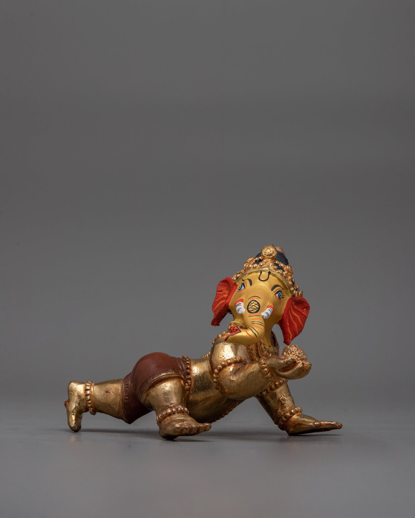 Sacred Ganesh Statue | Gold-Plated for Spiritual and Decorative Appea