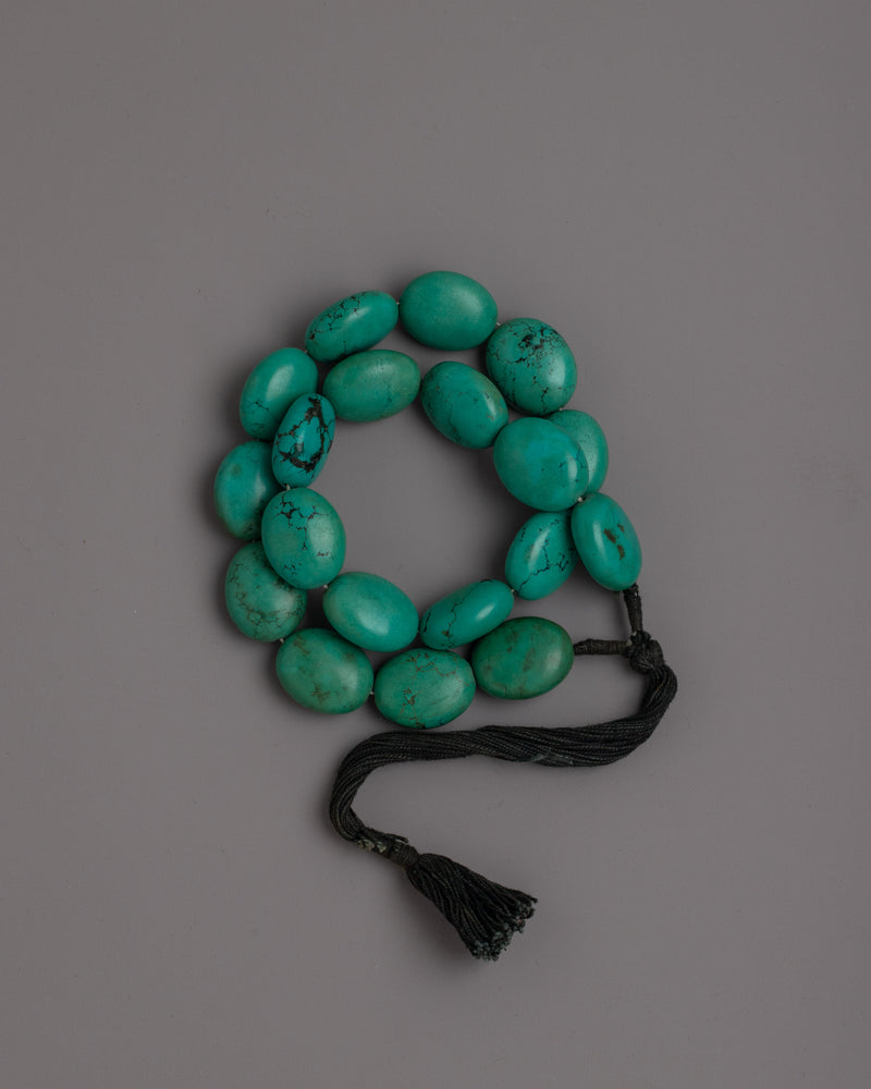 Turquoise Mala Bracelet | Handmade Beads for Spiritual Connection