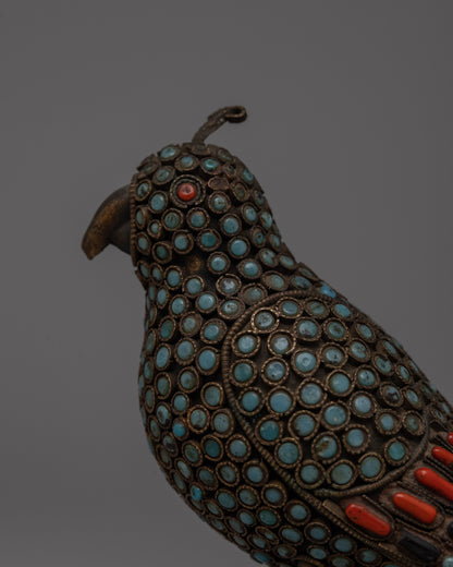 Decorative Brass Bird Sculpture | Perfect Addition to Your Home Décor