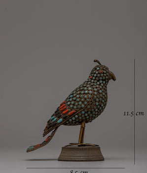 Decorative Brass Bird Sculpture | Perfect Addition to Your Home Décor