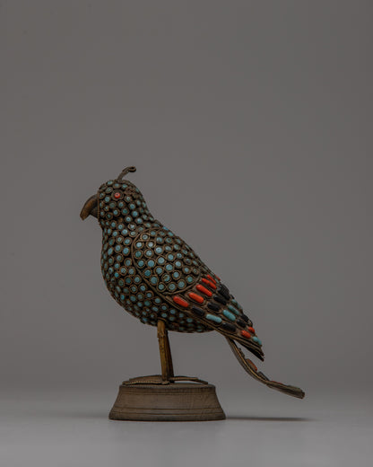 Decorative Brass Bird Sculpture | Perfect Addition to Your Home Décor