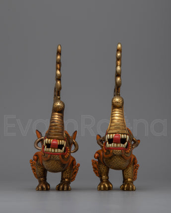 Copper Dragon Statue 